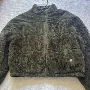 Othr Dark Green Teddy Jacket